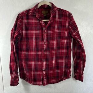 St. John's Bay Red Plaid Button Down Shirt